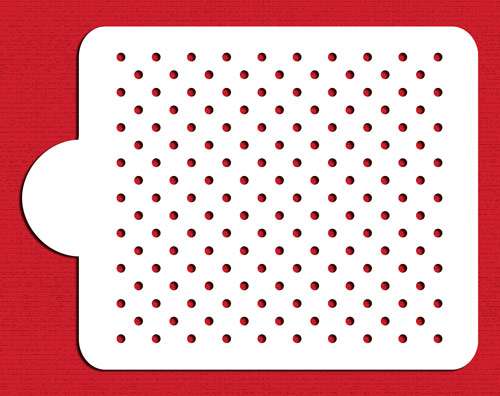 Mini Polka Dot Border Stencil - Click Image to Close